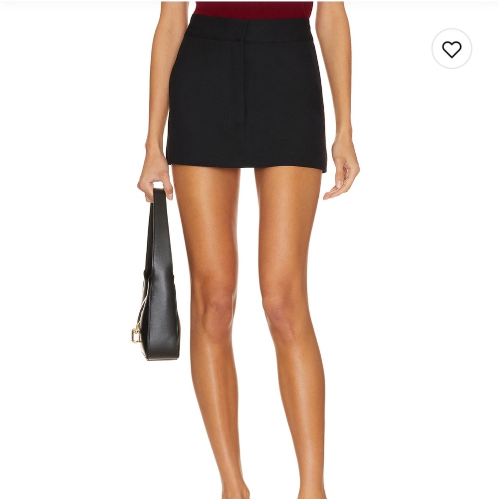 AEXAE Black Wool Mini Skirt